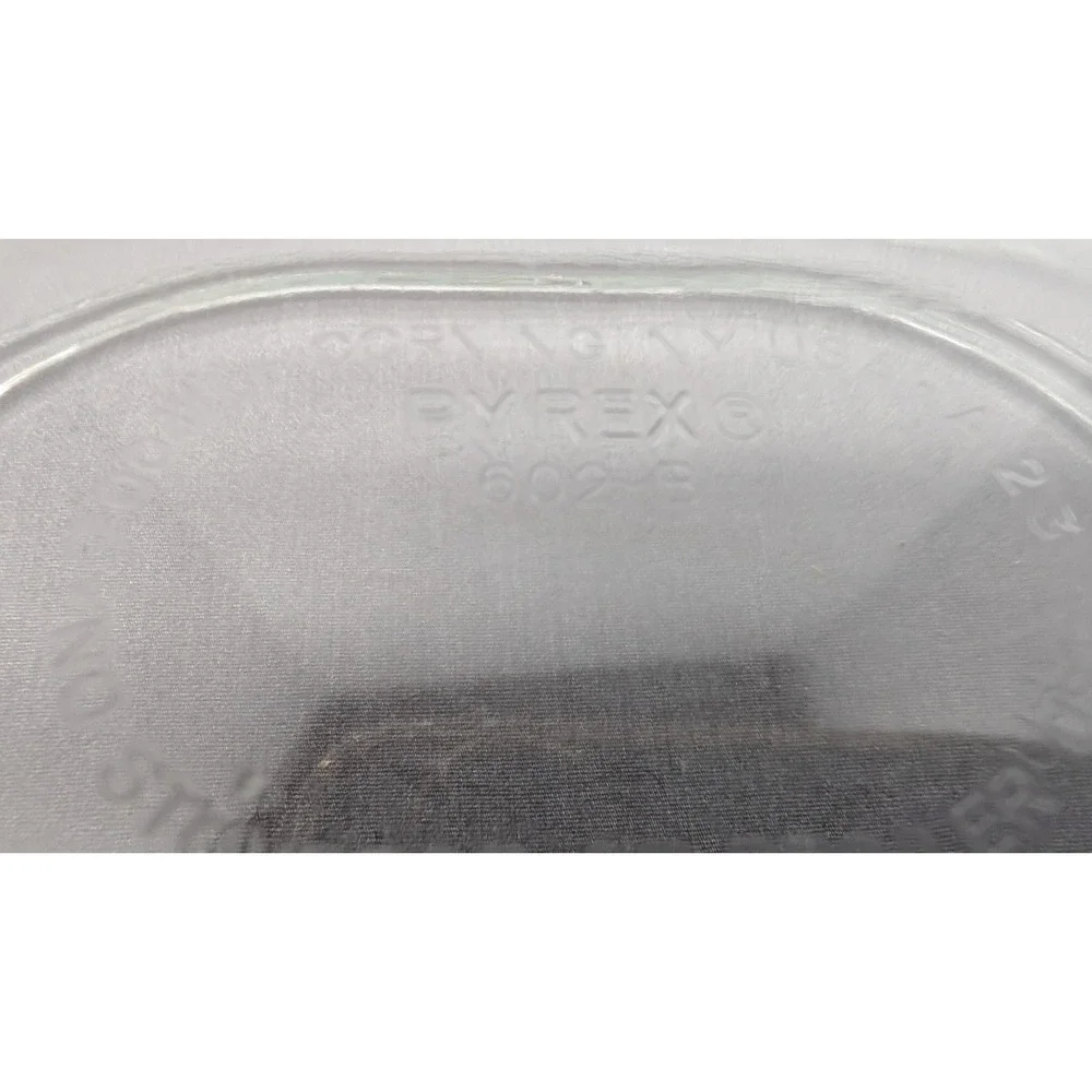 Pyrex Oval Refrigerator Dish 602-B 602-C Clear Ribbed Glass Lid Vintage Storage